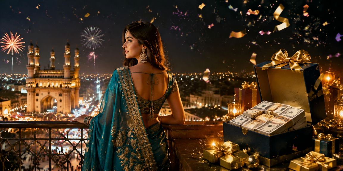 Festive night entertainment at Charminar with casino promotions in Hyderabad