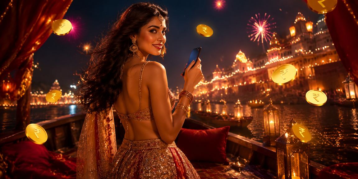 Shining rupee coins representing VIP bonuses in India